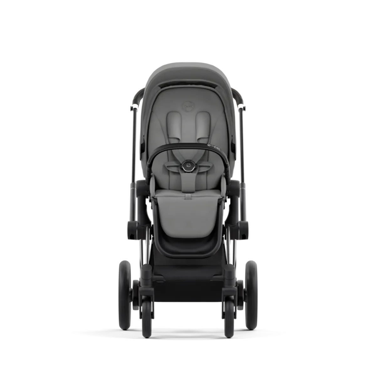 Cybex Combi Kinderwagens * E-Priam Kinderwagen Compleet Mirage Grey - Chrome Black Frame