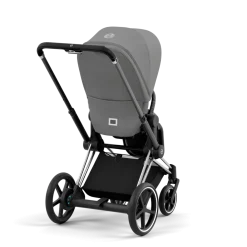 Cybex Combi Kinderwagens * E-Priam Kinderwagen Compleet Mirage Grey - Chrome Black Frame