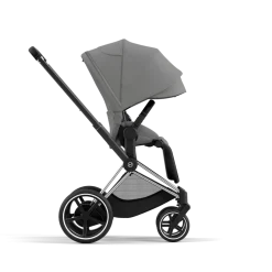 Cybex Combi Kinderwagens * E-Priam Kinderwagen Compleet Mirage Grey - Chrome Black Frame
