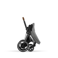 Cybex Combi Kinderwagens * E-Priam Kinderwagen Compleet Mirage Grey - Chrome Brown Frame