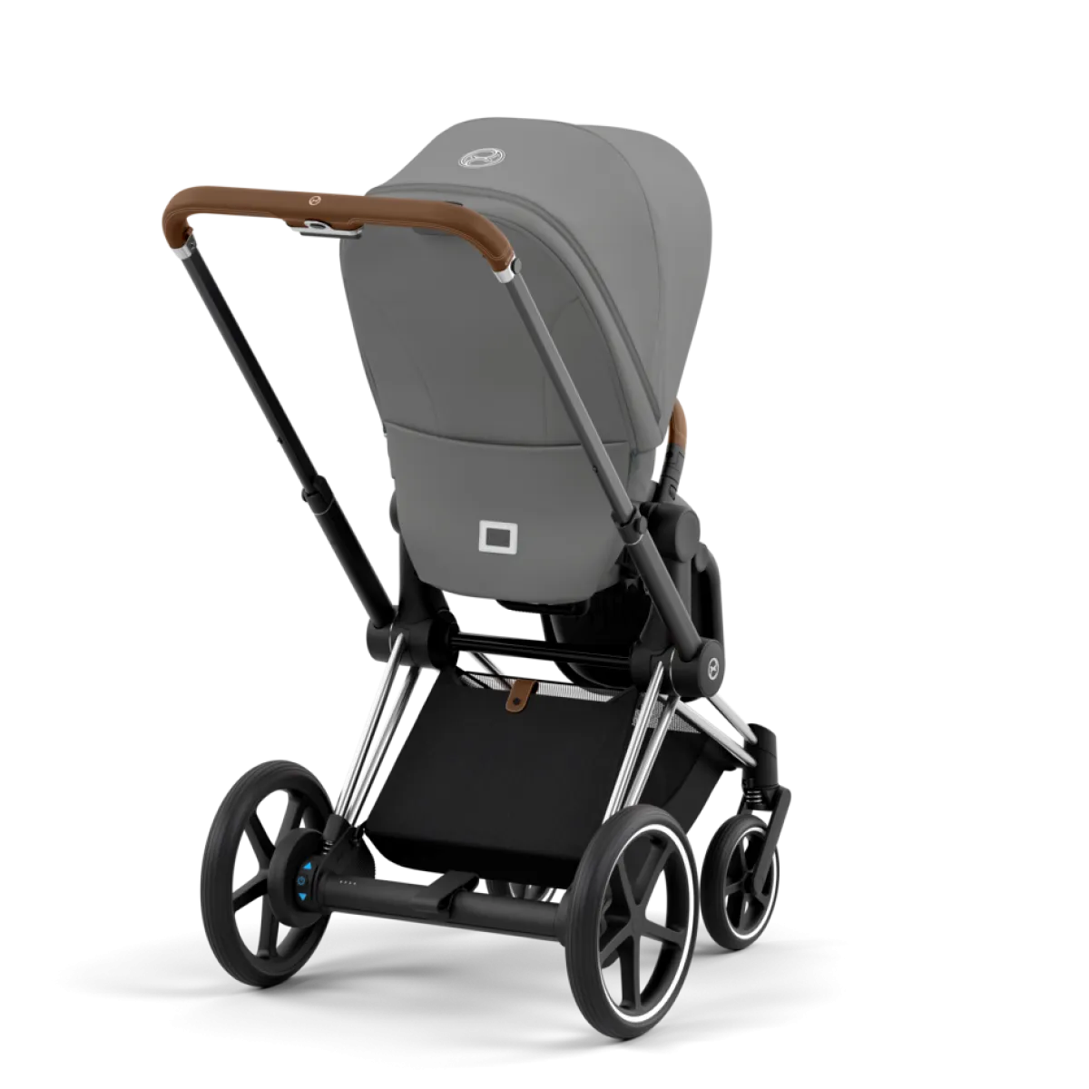 Cybex Combi Kinderwagens * E-Priam Kinderwagen Compleet Mirage Grey - Chrome Brown Frame