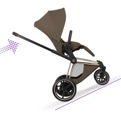 Cybex Combi Kinderwagens * Kinderwagen e-Priam 5 Compleet Style Rosegold Frame