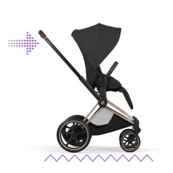 Cybex Combi Kinderwagens * Kinderwagen e-Priam 5 Compleet Style Rosegold Frame