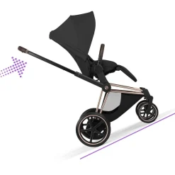 Cybex Combi Kinderwagens * Kinderwagen e-Priam 5 Compleet Style Rosegold Frame