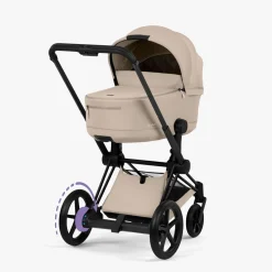 Cybex Combi Kinderwagens * Kinderwagen e-Priam 5 Compleet Comfort Matt Black Frame - Cozy Beige