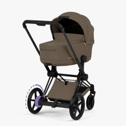 Cybex Combi Kinderwagens * Kinderwagen e-Priam 5 Compleet Comfort Matt Black Frame - Coconut Brown Bruin
