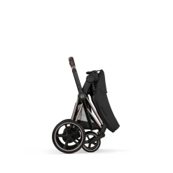 Cybex Combi Kinderwagens * Kinderwagen e-Priam 5 Compleet Comfort Rosegold Frame - Sepia Black Zwart