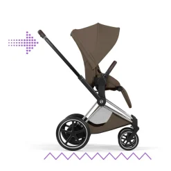 Cybex Combi Kinderwagens * Kinderwagen e-Priam 5 Compleet Style Chrome Brown Frame