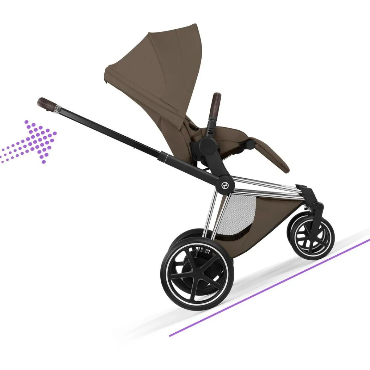 Cybex Combi Kinderwagens * Kinderwagen e-Priam 5 Compleet Style Chrome Brown Frame