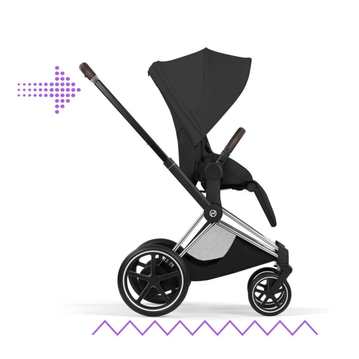 Cybex Combi Kinderwagens * Kinderwagen e-Priam 5 Compleet Style Chrome Brown Frame