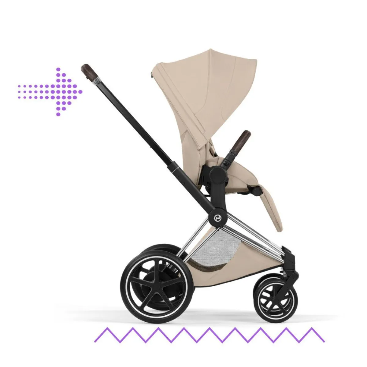 Cybex Combi Kinderwagens * Kinderwagen e-Priam 5 Compleet Style Chrome Brown Frame