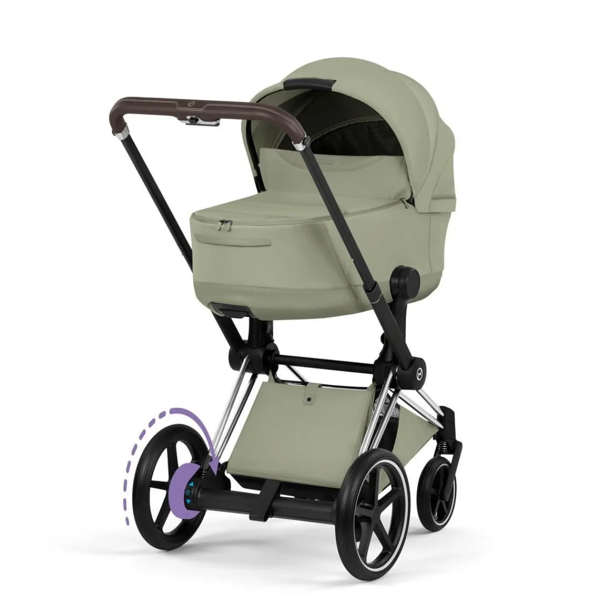 Cybex Combi Kinderwagens * Kinderwagen e-Priam 5 Compleet Style Chrome Brown Frame