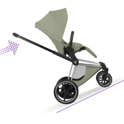 Cybex Combi Kinderwagens * Kinderwagen e-Priam 5 Compleet Style Chrome Brown Frame