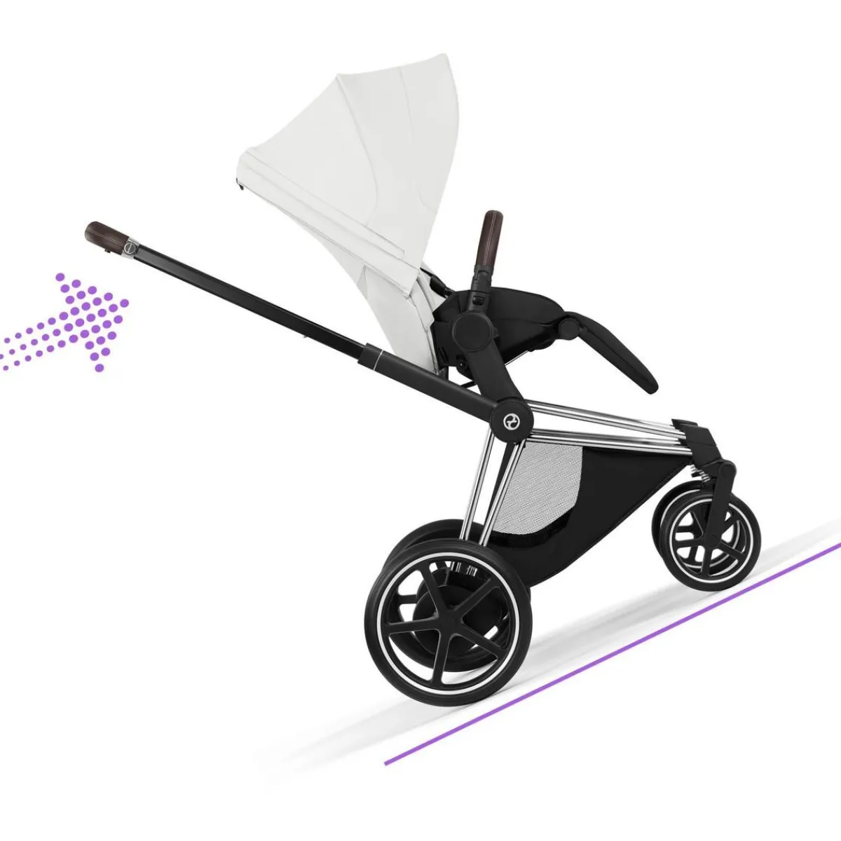 Cybex Combi Kinderwagens * Kinderwagen e-Priam 5 Compleet Style Chrome Brown Frame