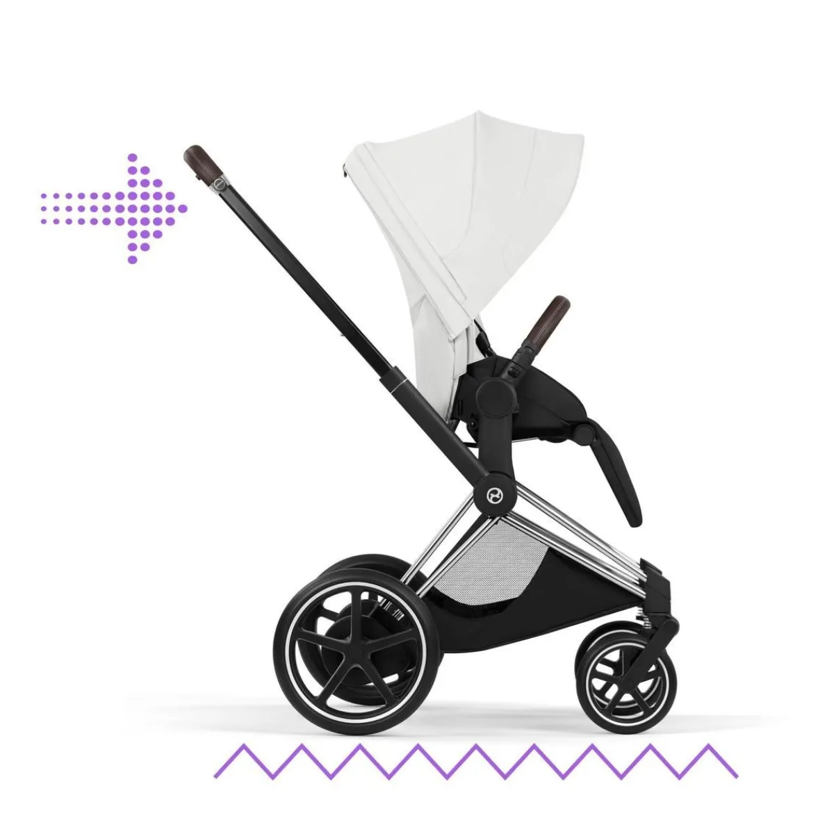 Cybex Combi Kinderwagens * Kinderwagen e-Priam 5 Compleet Style Chrome Brown Frame