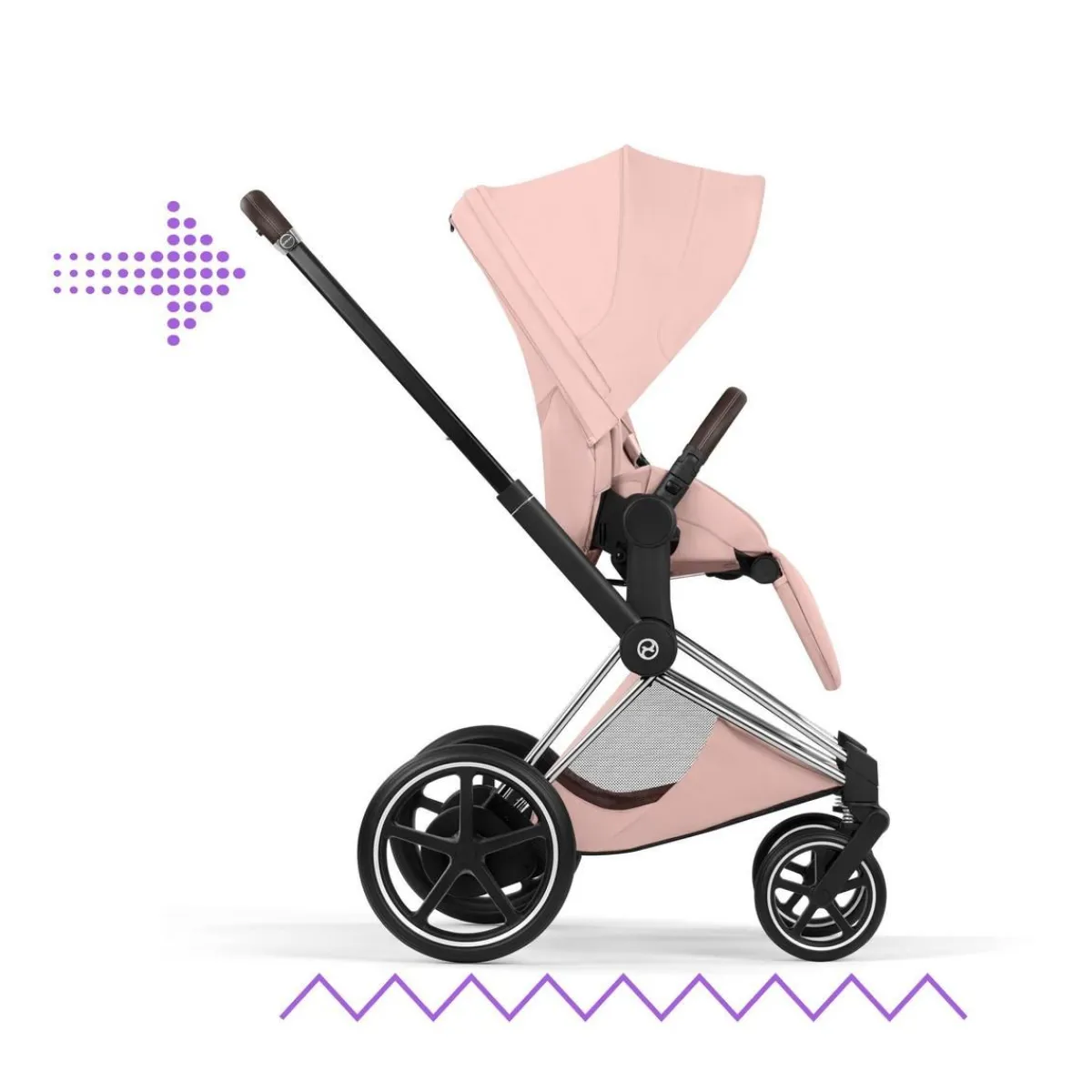 Cybex Combi Kinderwagens * Kinderwagen e-Priam 5 Compleet Style Chrome Brown Frame
