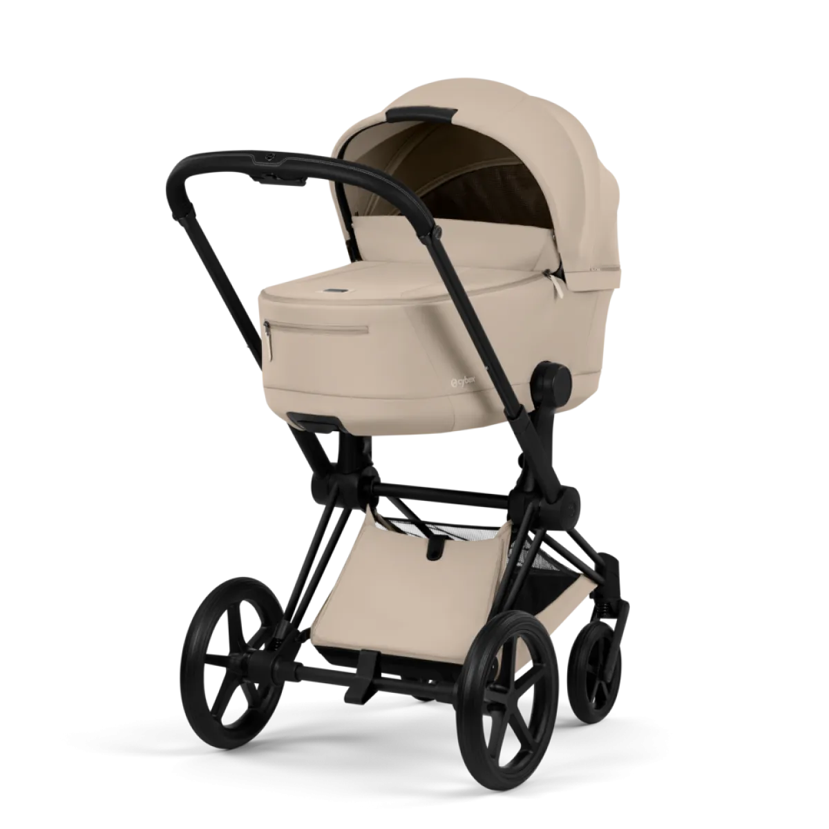 Cybex Combi Kinderwagens * Kinderwagen Priam 5 Compleet Comfort Matt Black Frame - Cozy Beige
