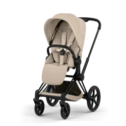 Cybex Combi Kinderwagens * Kinderwagen Priam 5 Compleet Comfort Matt Black Frame - Cozy Beige