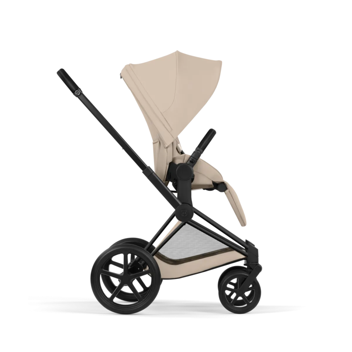 Cybex Combi Kinderwagens * Kinderwagen Priam 5 Compleet Comfort Matt Black Frame - Cozy Beige