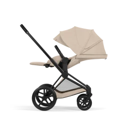 Cybex Combi Kinderwagens * Kinderwagen Priam 5 Compleet Comfort Matt Black Frame - Cozy Beige