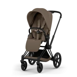 Cybex Combi Kinderwagens * Kinderwagen Priam 5 Compleet Comfort Matt Black Frame - Coconut Brown