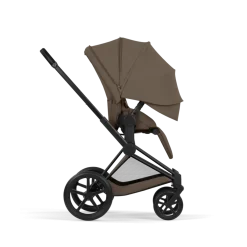 Cybex Combi Kinderwagens * Kinderwagen Priam 5 Compleet Comfort Matt Black Frame - Coconut Brown