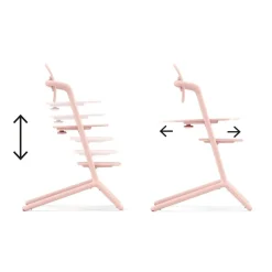 Cybex Meegroeistoelen * LEMO 3 in 1 Kinderstoel Pearl Pink Roze