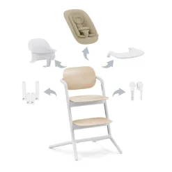 Cybex Meegroeistoelen * LEMO 4 in 1 Kinderstoel Sand White Zand