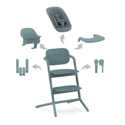 Cybex Meegroeistoelen * LEMO 4 in 1 Kinderstoel Stone Blue Blauw