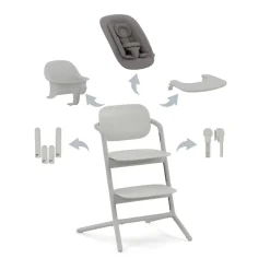 Cybex Meegroeistoelen * LEMO 4 in 1 Kinderstoel Suede Grey Grijs