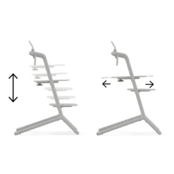 Cybex Meegroeistoelen * LEMO 3 in 1 Kinderstoel Suede Grey Grijs