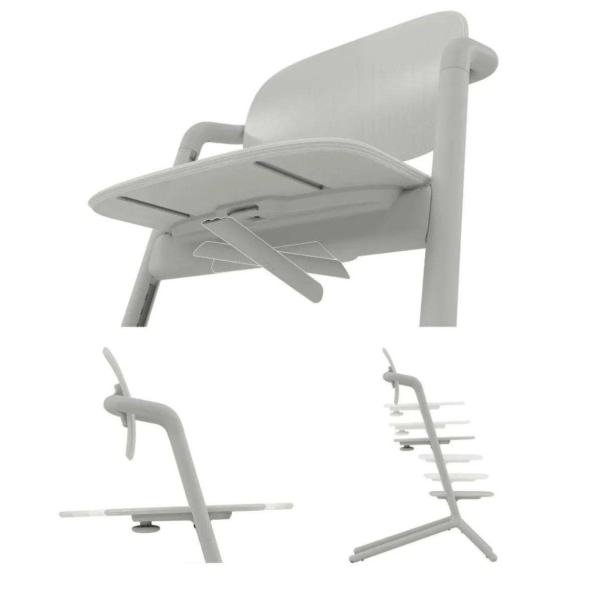 Cybex Meegroeistoelen * LEMO Kinderstoel Suede Grey Grijs