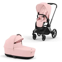 Cybex Combi Kinderwagens * Priam Kinderwagen Compleet Peach Pink - Matt Black Frame