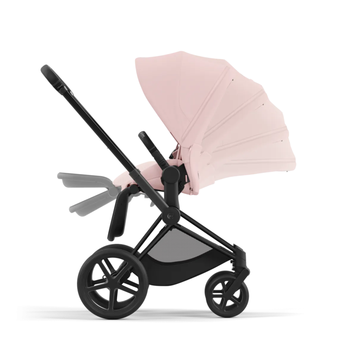 Cybex Combi Kinderwagens * Priam Kinderwagen Compleet Peach Pink - Matt Black Frame