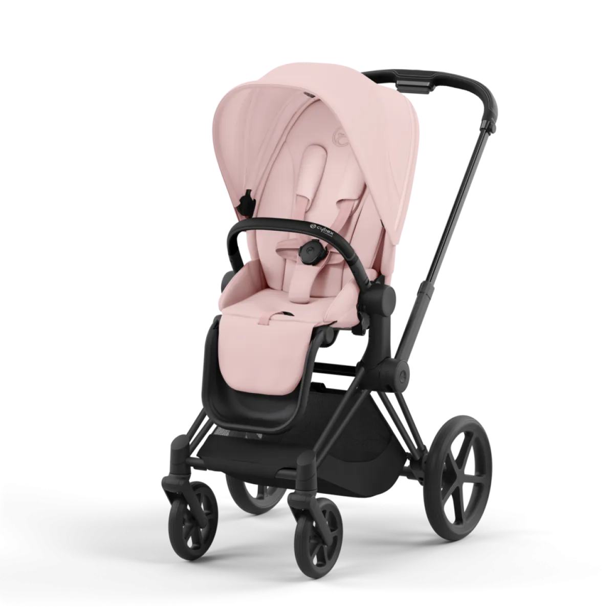 Cybex Combi Kinderwagens * Priam Kinderwagen Compleet Peach Pink - Matt Black Frame