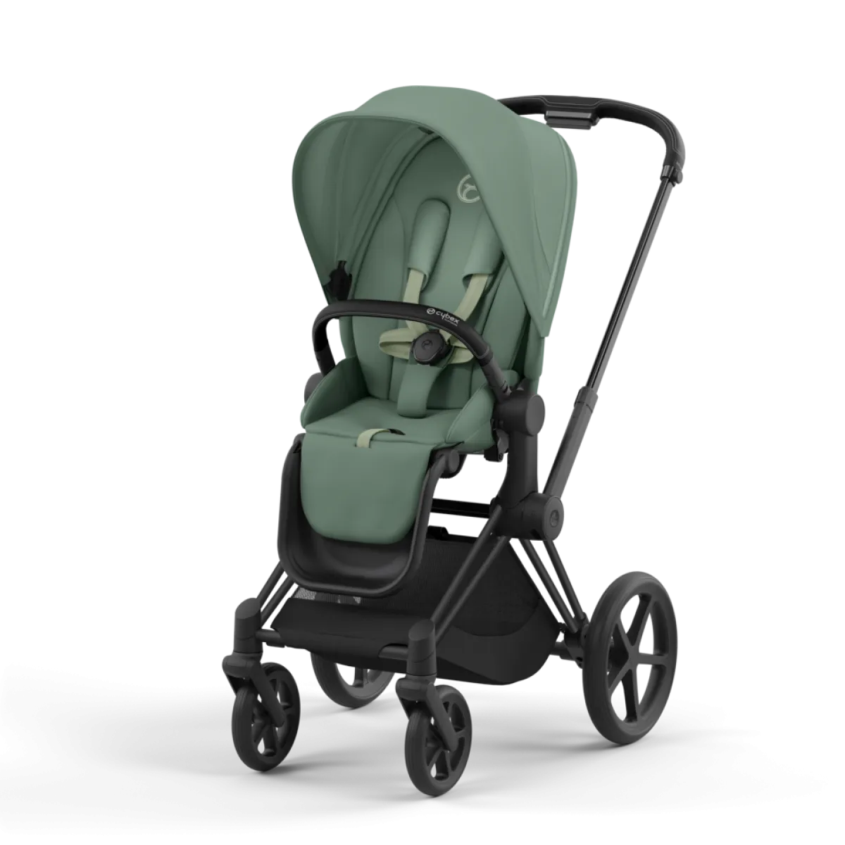 Cybex Combi Kinderwagens * Priam Kinderwagen Compleet Leaf Green - Matt Black Frame