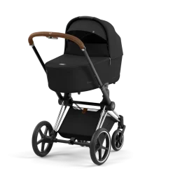 Cybex Combi Kinderwagens * Priam Kinderwagen Compleet Sepia Black - Chrome Brown Frame Zwart