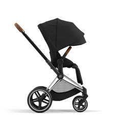 Cybex Combi Kinderwagens * Priam Kinderwagen Compleet Sepia Black - Chrome Brown Frame Zwart