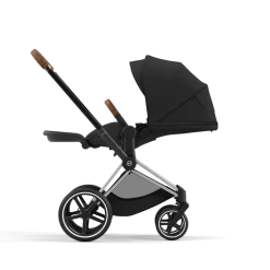 Cybex Combi Kinderwagens * Priam Kinderwagen Compleet Sepia Black - Chrome Brown Frame Zwart