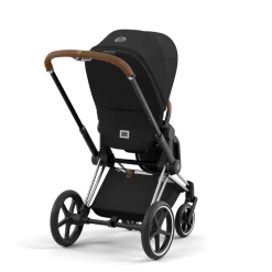 Cybex Combi Kinderwagens * Priam Kinderwagen Compleet Sepia Black - Chrome Brown Frame Zwart