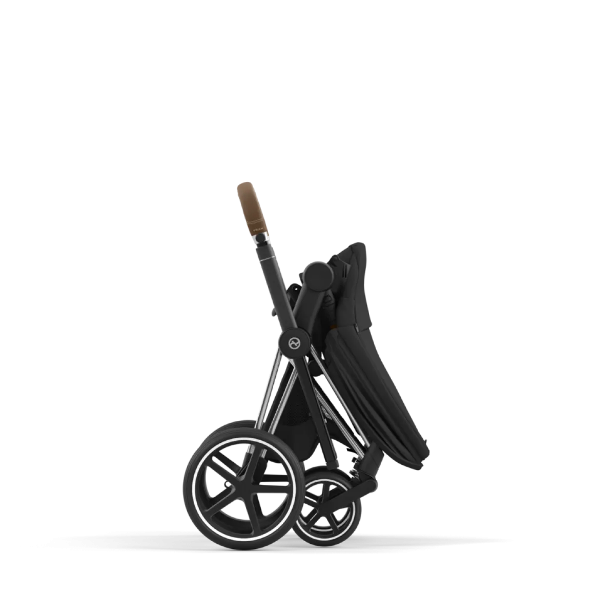 Cybex Combi Kinderwagens * Priam Kinderwagen Compleet Sepia Black - Chrome Brown Frame Zwart