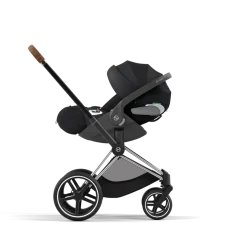Cybex Combi Kinderwagens * Priam Kinderwagen Compleet Sepia Black - Chrome Brown Frame Zwart