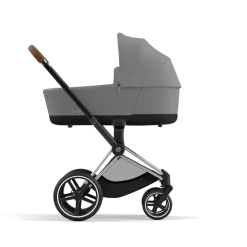 Cybex Combi Kinderwagens * Priam Kinderwagen Compleet Mirage Grey - Chrome Brown Frame Grijs