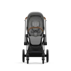 Cybex Combi Kinderwagens * Priam Kinderwagen Compleet Mirage Grey - Chrome Brown Frame Grijs