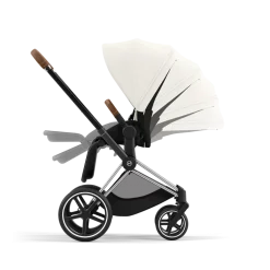 Cybex Combi Kinderwagens * Priam Kinderwagen Compleet Off White - Chrome Brown Frame Wit