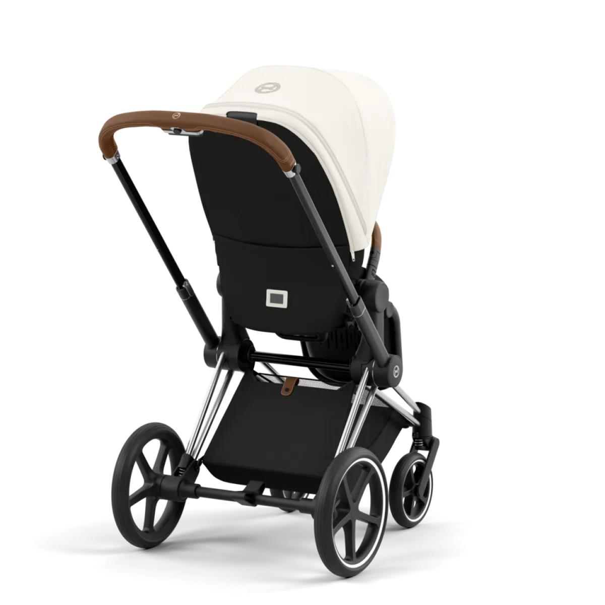 Cybex Combi Kinderwagens * Priam Kinderwagen Compleet Off White - Chrome Brown Frame Wit