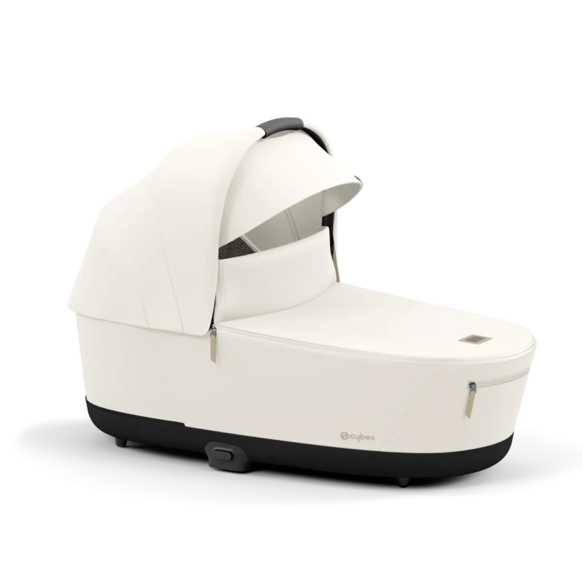 Cybex Combi Kinderwagens * Priam Kinderwagen Compleet Off White - Chrome Brown Frame Wit
