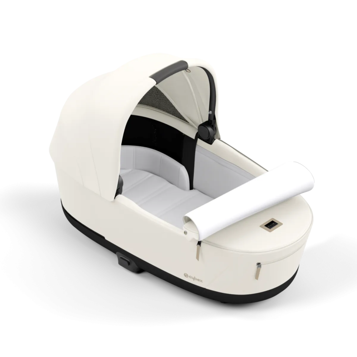 Cybex Combi Kinderwagens * Priam Kinderwagen Compleet Off White - Chrome Brown Frame Wit