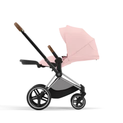 Cybex Combi Kinderwagens * Priam Kinderwagen Compleet Peach Pink - Chrome Brown Frame Roze