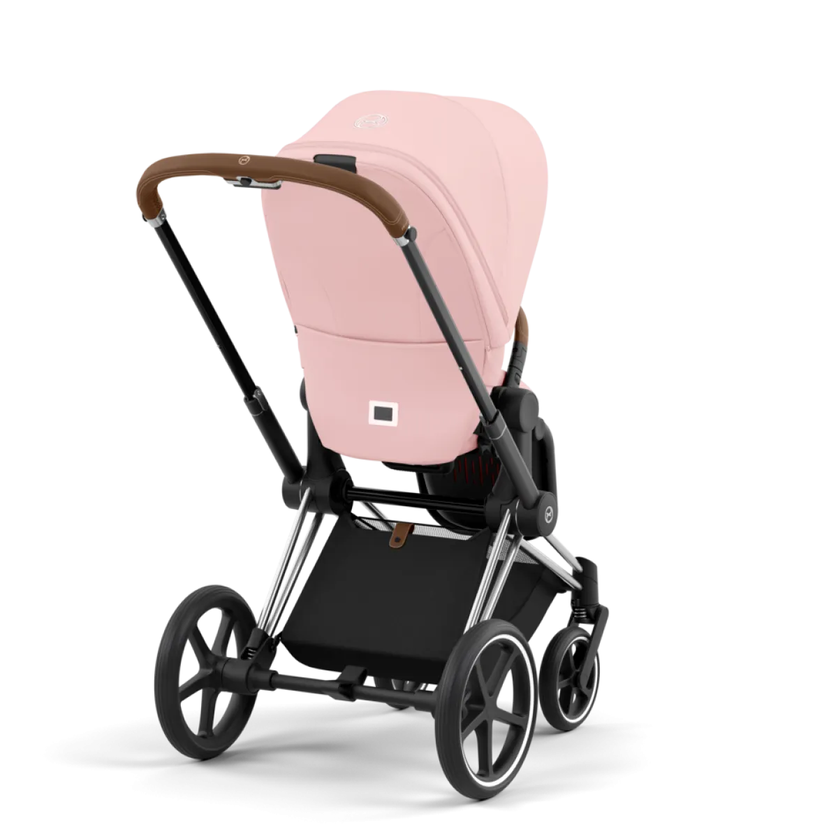 Cybex Combi Kinderwagens * Priam Kinderwagen Compleet Peach Pink - Chrome Brown Frame Roze